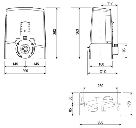 Скоростной привод 24 В Came BXV06AGF для откатных ворот