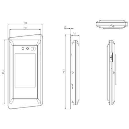 Биометрический терминал распознавания лиц Uface 4, настенный