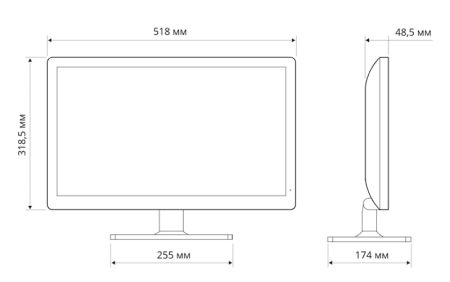 Монитор TFT-LCD 21.5" Evidence WideScreen-21 (II) rev.2