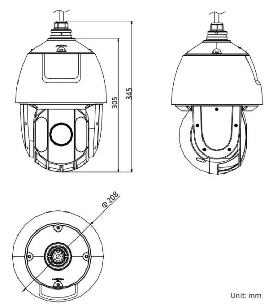 Скоростная уличная поворотная IP-видеокамера 2Мп HikVision DS-2DE5225IW-AE(B) c 25x оптическим зуммом