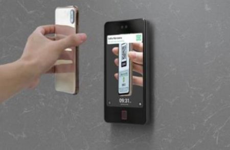 Биометрический терминал распознавания лиц и отпечатков Uface 8T Pro FP с кронштейном на турникет