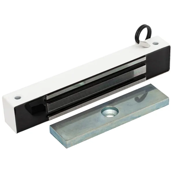 Электромагнитный замок AccordTec ML-100K с планкой, белый