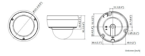 Антивандальная IP-видеокамера 2Мп HikVision DS-2CD2123G2-IU(D) (2.8 мм) с технологией AcuSense