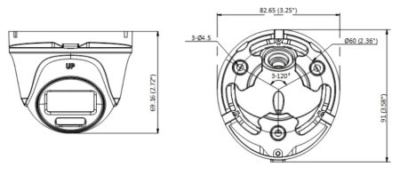 Уличная 2Мп HD-TVI видеокамера HiWatch DS-T203L (6 мм) ColorVu