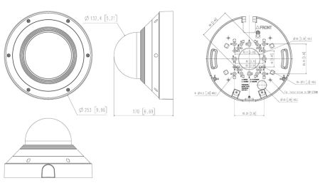 Мультисенсорная панорамная IP-видеокамера 8Мп Wisenet PNM-C9022RV (2.8 мм) с ИИ