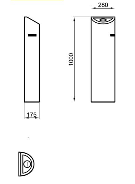 Картоприемник Came PST702K2 из нержавеющей стали