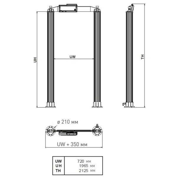 Металлодетектор Ceia HI-PE/CF Mobile (720 мм) арочный Металлодетектор Ceia HI-PE/CF Mobile (720 мм) арочный