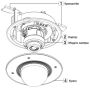 Купольная встраиваемая IP-видеокамера 2Мп Wisenet XND-6081RF (2.8-12 мм)