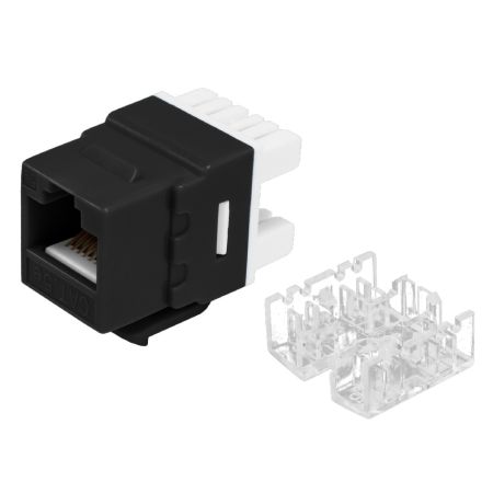 Модуль коммутационный ЛЮ-МКС-5e.8К19, тип Keystone 180°, UTP, кат.5e, черный