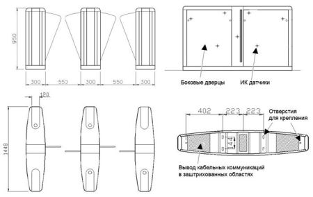 Автоматизированная проходная Gunnebo SpeedStile BP BA (SMBRNCLH000NL1)
