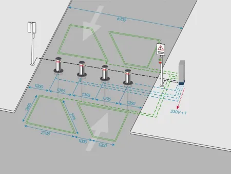 Гидравлический противотаранный боллард Блокпост К12 из нержавеющей стали