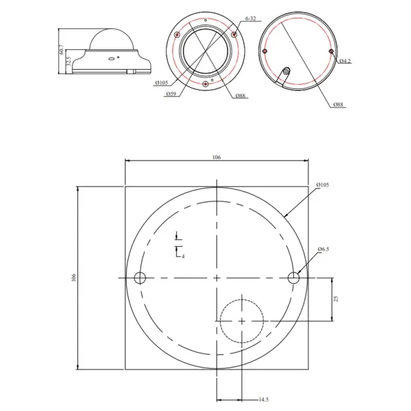 IP-видеокамера 2Мп Rubezh RV-3NCF2166 (8.0)
