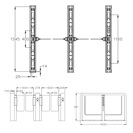 Турникет распашной Avix Aurora X (AV.SG.6629C)