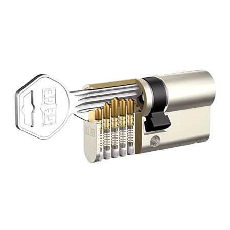 Евроцилиндр dormakaba E-SP, ключ-ключ, никель, 5 ключей