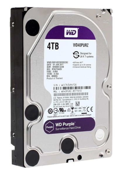 Жесткий диск 4ТБ Western Digital Purple WD40PURZ