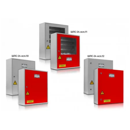 Шкаф ШПС-24 исп.11 красный с окном, для монтажа средств пожарной автоматики