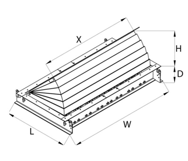 Блокиратор дорожный гидравлический RRB 900 SHALLOW (RRB-25P90-SHLW), длина 2500 мм