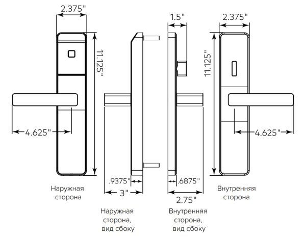 Электронный замок dormakaba Saflok Confidant KIT1 NFC (CF000KS-8MCN)