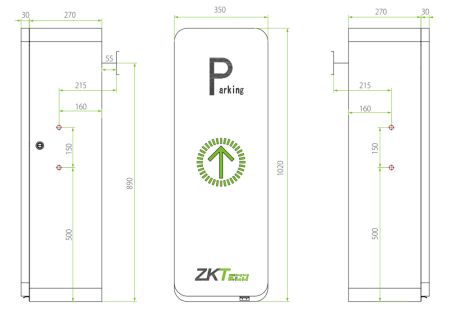 Комплект автоматического шлагбаума ZKTeco BG545R с телескопической стрелой 4,5 метра