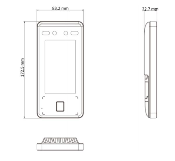 Биометрический терминал доступа HiWatch ACT-T1341MF по распознаванию лиц, отпечатков и карт Mifare