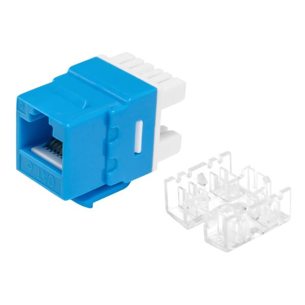 Модуль коммутационный ЛЮ-МКС-5e.8К25, тип Keystone 180°, UTP, кат.5e, синий