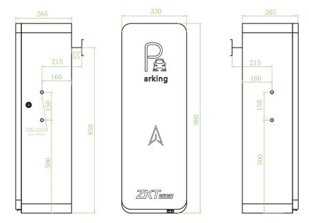 Автоматический шлагбаум ZKTeco BGM445L с телескопической стрелой 4,5 метра