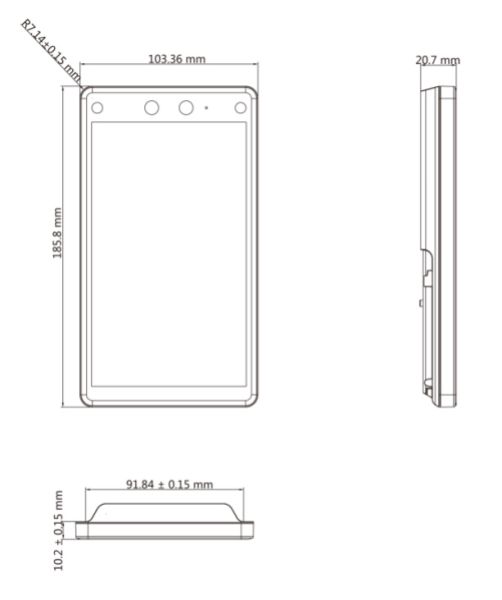 Биометрический терминал доступа HikVision DS-K1T672M по распознаванию лиц