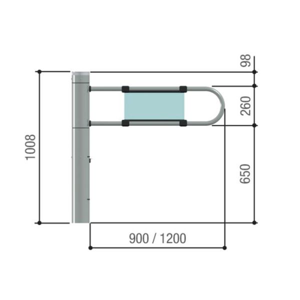 Турникет-калитка моторизованная Came SALOON 40, без створки (821SW-0010) Турникет-калитка моторизованная Came SALOON 40, без створки (821SW-0010)