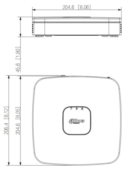 IP-видеорегистратор 4-канальный 4K Smart 1U 4PoE WizSense Dahua DHI-NVR2104-P-I