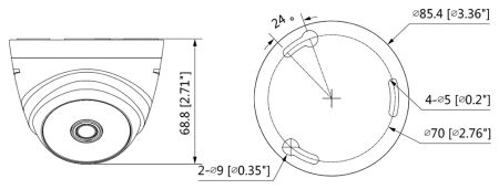 HD-CVI видеокамера 2Мп Dahua DH-HAC-T1A21P-0360B