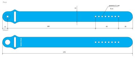 Силиконовый RFID-браслет Mifare Plus SE 1K, 4/7 byte UID (и Classic SL1)