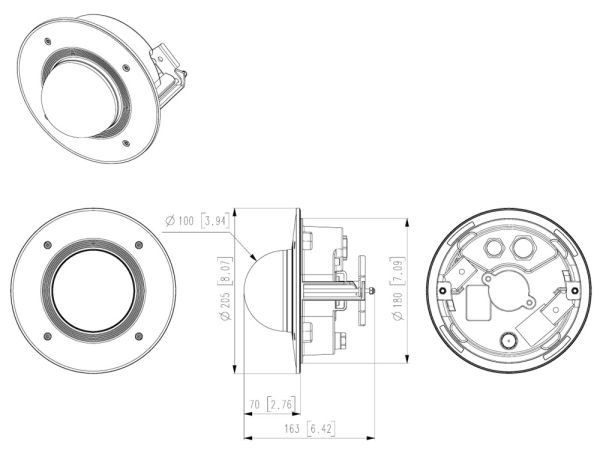 Встраиваемая IP-видеокамера 4K 8Мп Wisenet PND-A9081RF (4.5-10 мм) с искусственным интеллектом