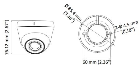 Купольная уличная 2Мп HD-TVI видеокамера HiWatch DS-T203S (3.6 мм)
