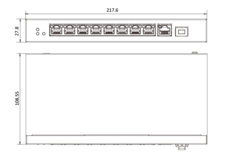 Неуправляемый 8-портовый PoE-коммутатор HiWatch DS-S1008GP