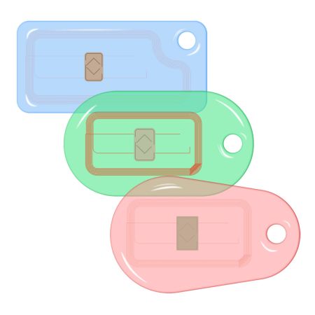 Бесконтактный RFID-брелок SMARTTAG Caramel Temic T5557, перезаписываемый, прозрачный