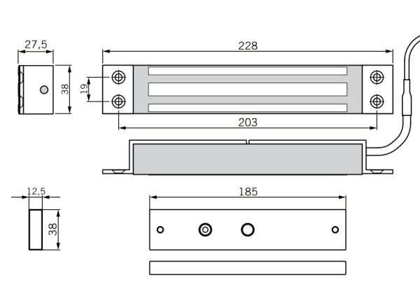 Электромагнитный замок dormakaba EM Comfort EMC 600 AM