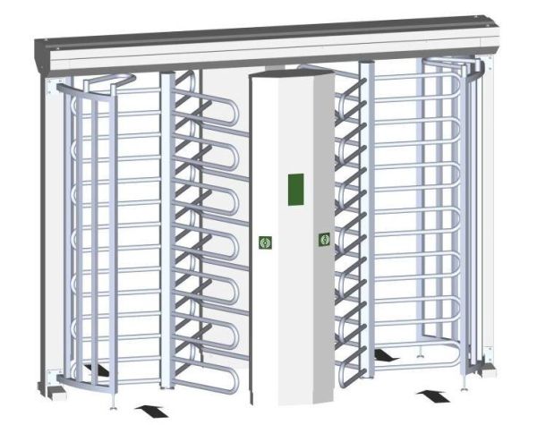 Двухпроходный полноростовой турникет Gotschlich Ecco 120 BD Basic