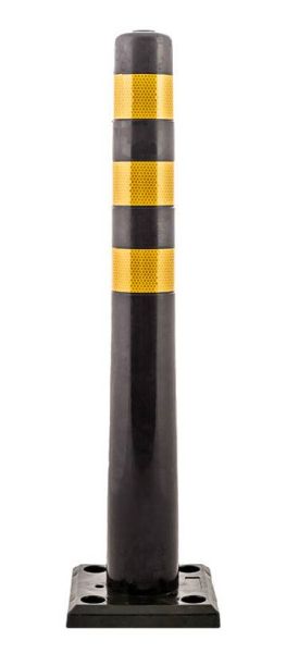 Столбик гибкий черный 750 мм с квадратным съемным основанием