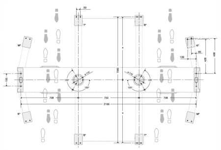Турникет полноростовой двухпроходной Came Guardian PSGD4, уличный, из окрашенной стали