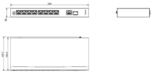 Неуправляемый 8-портовый PoE коммутатор Dahua DH-PFS3110-8ET1GT1GF-96