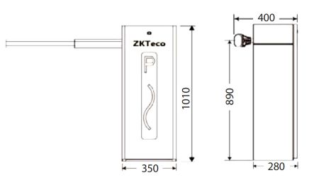 Комплект автоматического шлагбаума ZKTeco CMP200 с телескопической стрелой 4.5 метра Комплект автоматического шлагбаума ZKTeco CMP200 с телескопической стрелой 4.5 метра