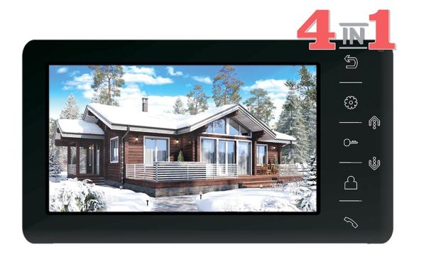 Монитор видеодомофона c кнопочным управлением TANTOS Amelie HD (черный)