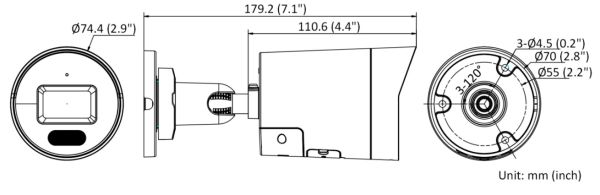 Сетевая IP-видеокамера ColorVu 4Мп HikVision DS-2CD2047G2H-LIU/SL (2.8 мм) с интеллектуальной гибридной подсветкой