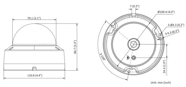 Антивандальная IP-камера 4Мп HiWatch DS-I402(D) (4 мм) с подсветкой EXIR 2.0