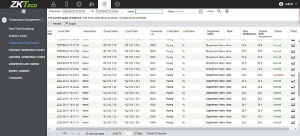 Программное обеспечение ZKBio Access IVS
