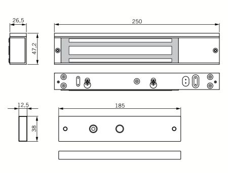 Электромагнитный замок dormakaba EM Comfort EMC 600 ALH