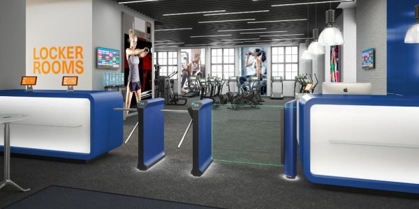 Распашной двухпроходной турникет Magnetic mWing с закаленными створками 600 и 900 мм