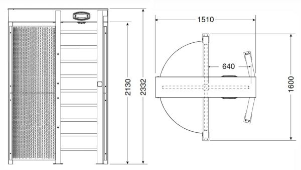 Турникет полноростовой Came Guardian PSGS4, уличный, из окрашенной стали