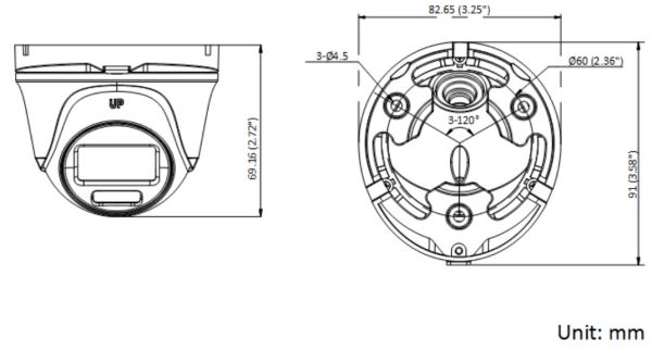 Уличная HD-TVI видеокамера 5Мп ColorVu HiWatch DS-T503L (3.6 мм)