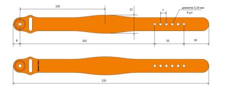 Силиконовый RFID-браслет Em-Marine (жен./дет.)